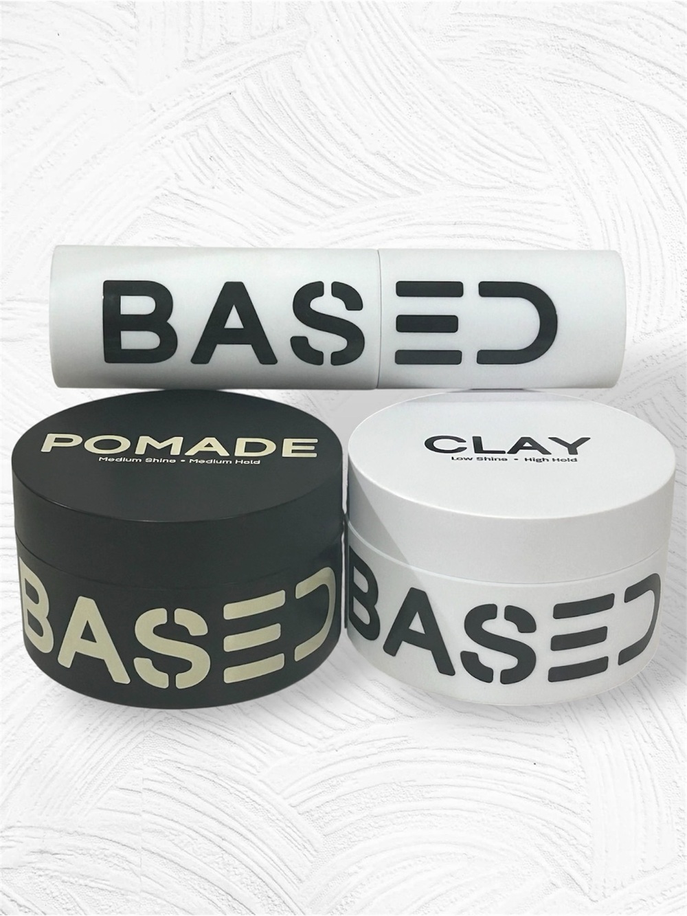 BASED BODYWORKS Pomade Clay & Texture Powder Styling Bundle NIB